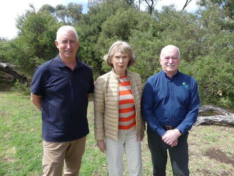 Gareth Smith, Sandra Gatehouse (Barwon Coast Committee of Management Chair), Gary McPike, Barwon Coast CEO