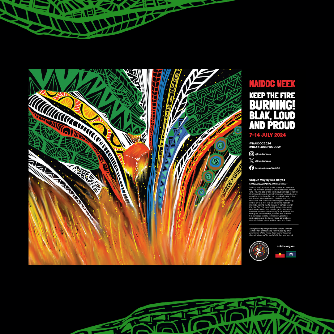 NAIDOC week poster. Indigenous artwork