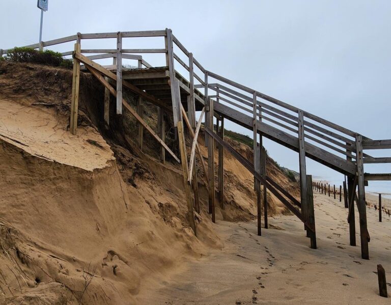 13th beach access stairs in need of repair