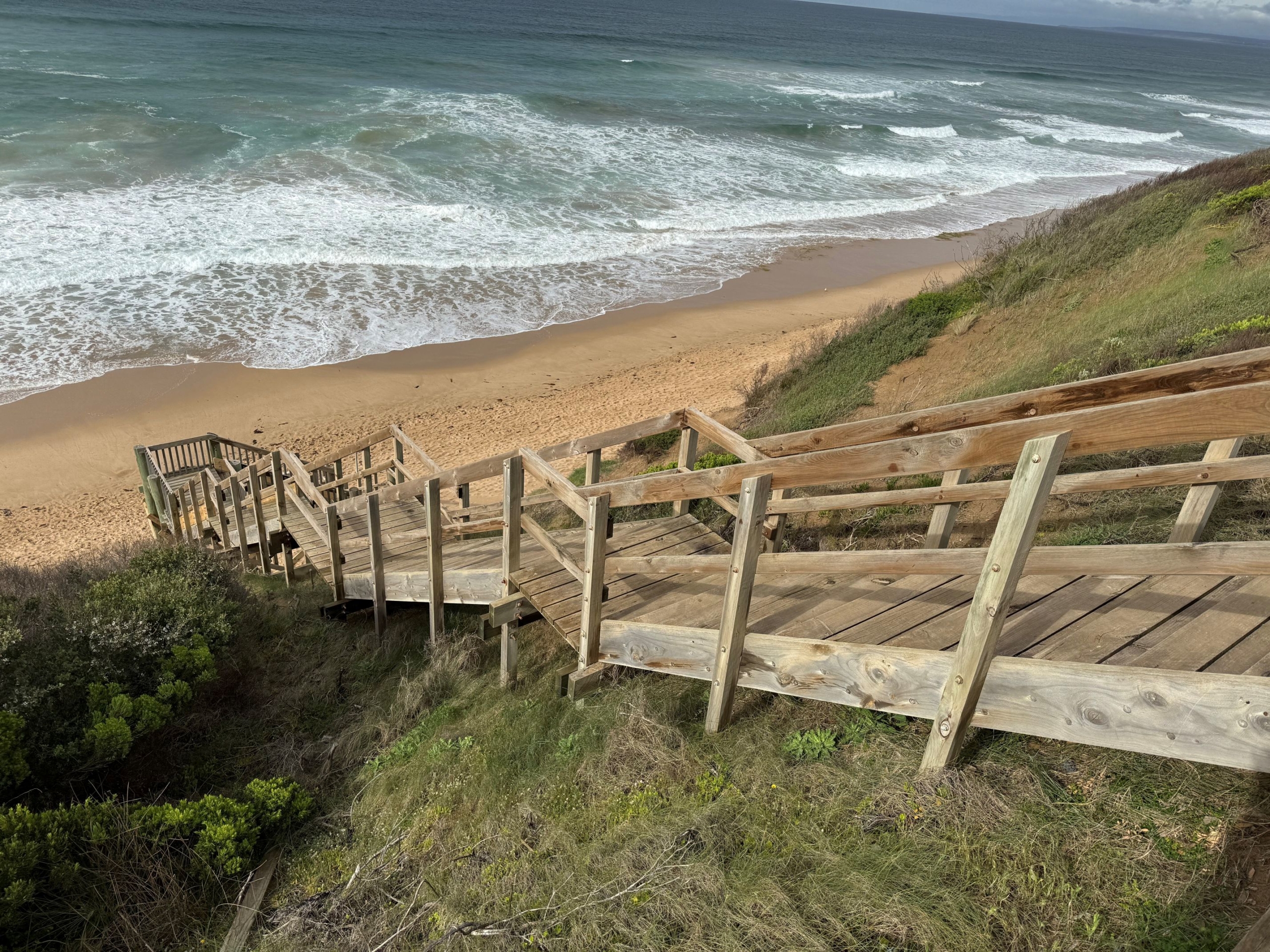 ylinders surf break at 13th Beach with reopened access, November 2025.